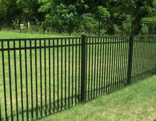 [250 Feet Of Fence] 4' Tall Black Ornamental Aluminum Flat Top Complete Fence Package