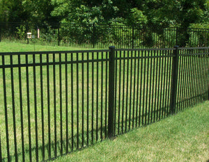 [250 Feet Of Fence] 6' Tall Black Ornamental Aluminum Flat Top Complete Fence Package