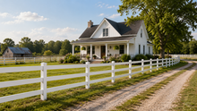 [200 Feet of Fence] 5' tall 3-Rail Ranch Rail AFC-19A Vinyl Complete Fence Package