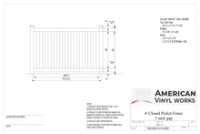 [75 Feet of Fence] 4' Tall Closed Picket AFC-17 Vinyl Complete Fence Package