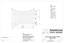 [100 Feet of Fence] 4' Tall Underscallop AFC-97 Vinyl Complete Fence Package