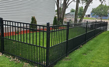 [150 Feet of Fence] 6' tall Ornamental Steel Flat Top Puppy Picket Complete Fence Package