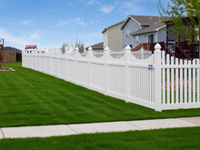 [150 Feet of Fence] 4' Tall Underscallop AFC-97 Vinyl Complete Fence Package
