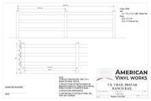 [100 Feet of Fence] 5' tall 3-Rail Ranch Rail AFC-19A Vinyl Complete Fence Package