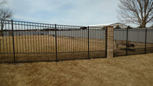 [50 Feet of Fence] 6' tall Ornamental Steel Flat Top Puppy Picket Complete Fence Package