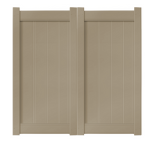 6' Tall x 6' Wide Double Drive Swing Vinyl Gate For Vinyl Fences (AFC-6COS)