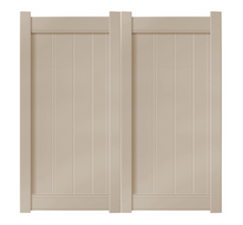 6' Tall x 6' Wide Double Drive Swing Vinyl Gate For Vinyl Fences