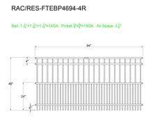 [300 Feet of Fence] 4' tall Ornamental Steel Flat Top Puppy Picket Complete Fence Package