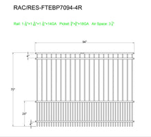 [350 Feet of Fence] 6' tall Ornamental Steel Flat Top Puppy Picket Complete Fence Package