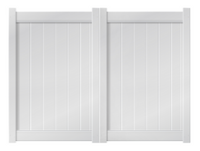6' Tall x 8' Wide Double Drive Swing Vinyl Gate For Vinyl Fences (AFC-6COS)