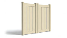 6' Tall x 6' Wide Double Drive Swing Vinyl Gate For Vinyl Fences (AFC-C62)