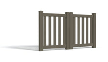 4' Tall x 6' Wide Double Drive Swing Vinyl Gate For Vinyl Fences (AFC-17)