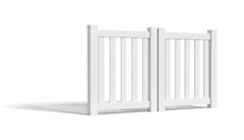 3' Tall x 6' Wide Double Drive Swing Vinyl Gate For Vinyl Fences (AFC-16)