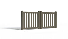 3' Tall x 8' Wide Double Drive Swing Vinyl Gate For Vinyl Fences (AFC-16)