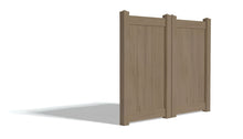 6' Tall x 6' Wide Double Drive Swing Vinyl Gate For Vinyl Fences (AFC-373)