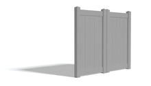 6' Tall x 6' Wide Double Drive Swing Vinyl Gate For Vinyl Fences (AFC-373)