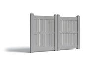 6' Tall x 6' Wide Double Drive Swing Vinyl Gate For Vinyl Fences (AFS-23)