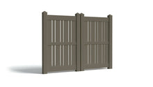 6' Tall x 8' Wide Double Drive Swing Vinyl Gate For Vinyl Fences (AFS-23)