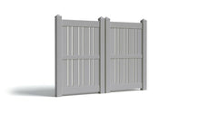6' Tall x 8' Wide Double Drive Swing Vinyl Gate For Vinyl Fences (AFS-23)