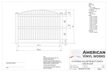 [75 Feet of Fence] 6' Tall Overscallop AFC-012 Vinyl Complete Fence Package
