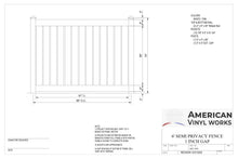 [200 Feet of Fence] 6' Tall Semi-Privacy AFC-030 Vinyl Complete Fence Package