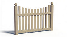 4' Tall x 6' Wide Underscallop Picket Fence Panel w/ 3" Gap (AFC-97)