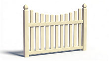 4' Tall x 6' Wide Underscallop Picket Fence Panel w/ 3" Gap (AFC-97)
