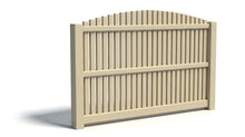 6' Tall x 8' Wide Overscallop Picket Fence Panel w/ 1" Gap For Vinyl Fences (AFC-012)
