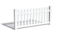 4' Tall x 6' Wide Picket Fence Panel w/ 3" Gap For Vinyl Fences (AFC-15)