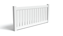 4' Tall x 8' Wide Semi-Privacy Fence Panel w/ 6" Rail For Vinyl Fences (AFC-0304)
