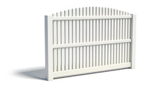 6' Tall x 8' Wide Overscallop Picket Fence Panel w/ 1" Gap For Vinyl Fences (AFC-012)