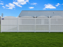 [50 Feet of Fence] 6' Tall Overscallop AFC-012 Vinyl Complete Fence Package