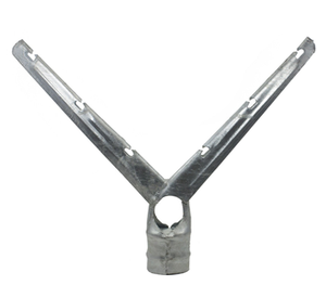 2-1/2" x 1-5/8" Steel 6 Strand Barbed Wire Arm for Chain Link Fences
