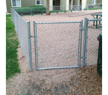 60" Tall - Residential Galvanized Chain Link Single Swing Gate