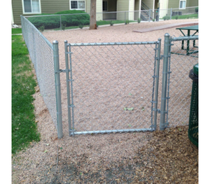 60" Tall - Residential Galvanized Chain Link Single Swing Gate