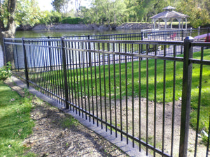 [250' Length] 5' Ornamental Flat Top Complete Fence Package