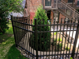 [50' Length] 5' Ornamental Spear Top Complete Fence Package