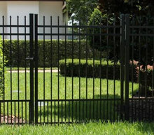6' Aluminum Ornamental Single Swing Gate - Spear Top Series H - No Arch