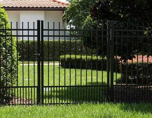 12' Aluminum Ornamental Single Swing Gate - Spear Top Series H - No Arch