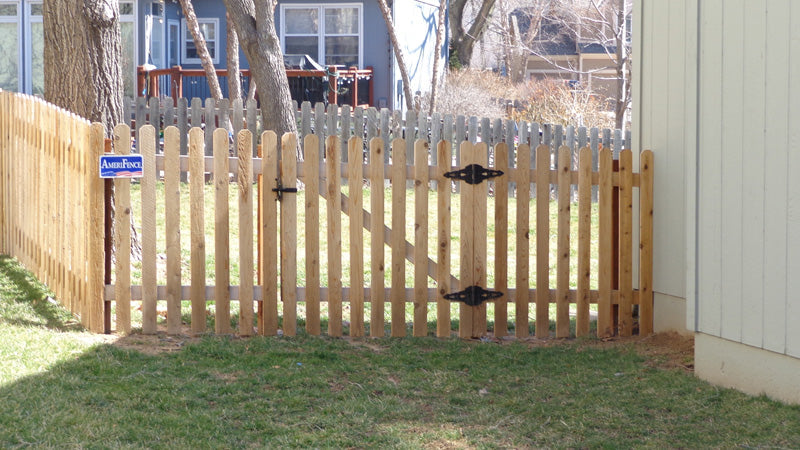 [75 Feet Of Fence] 4' Tall Cedar Wood Picket Complete Fence Package