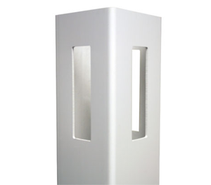 White 3 Way Post without Post Mount 4" x 4" x 38"