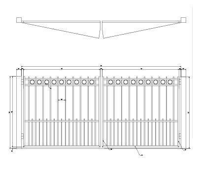 Flat Top Gate with Alternating Pickets and Rings