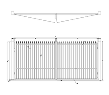 Flat Top Drive Gate with Quad Flare Finials