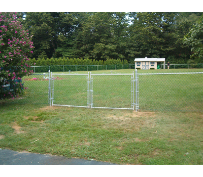 Residential Chain Link Double Drive Gate - 6' x 6'